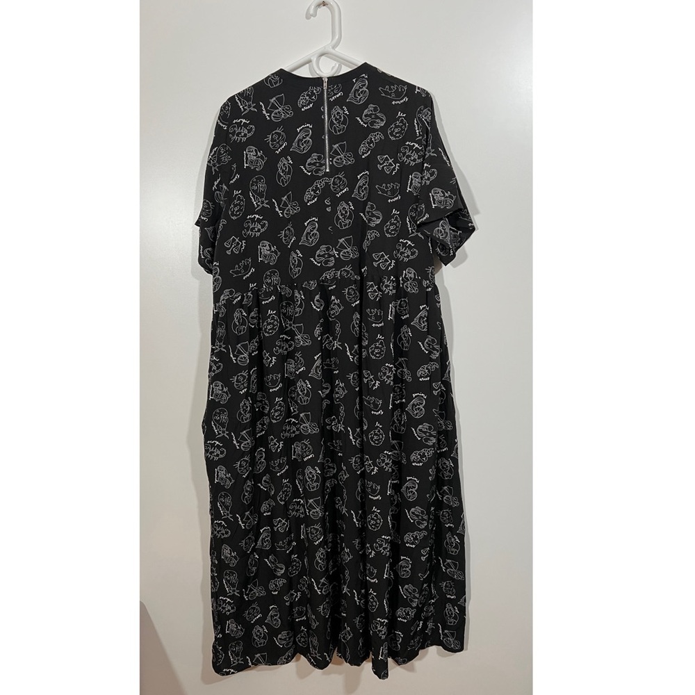 NWT Dressed In Lala Never Too Much Oversized Dress Zodiac Love Sz Large Black - Picture 3 of 12